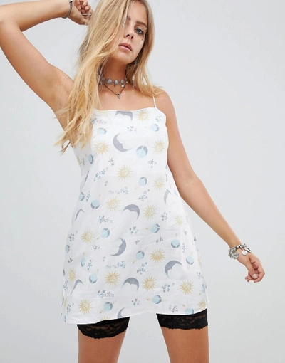 Shop Motel Cami Dress In Solar Print - White