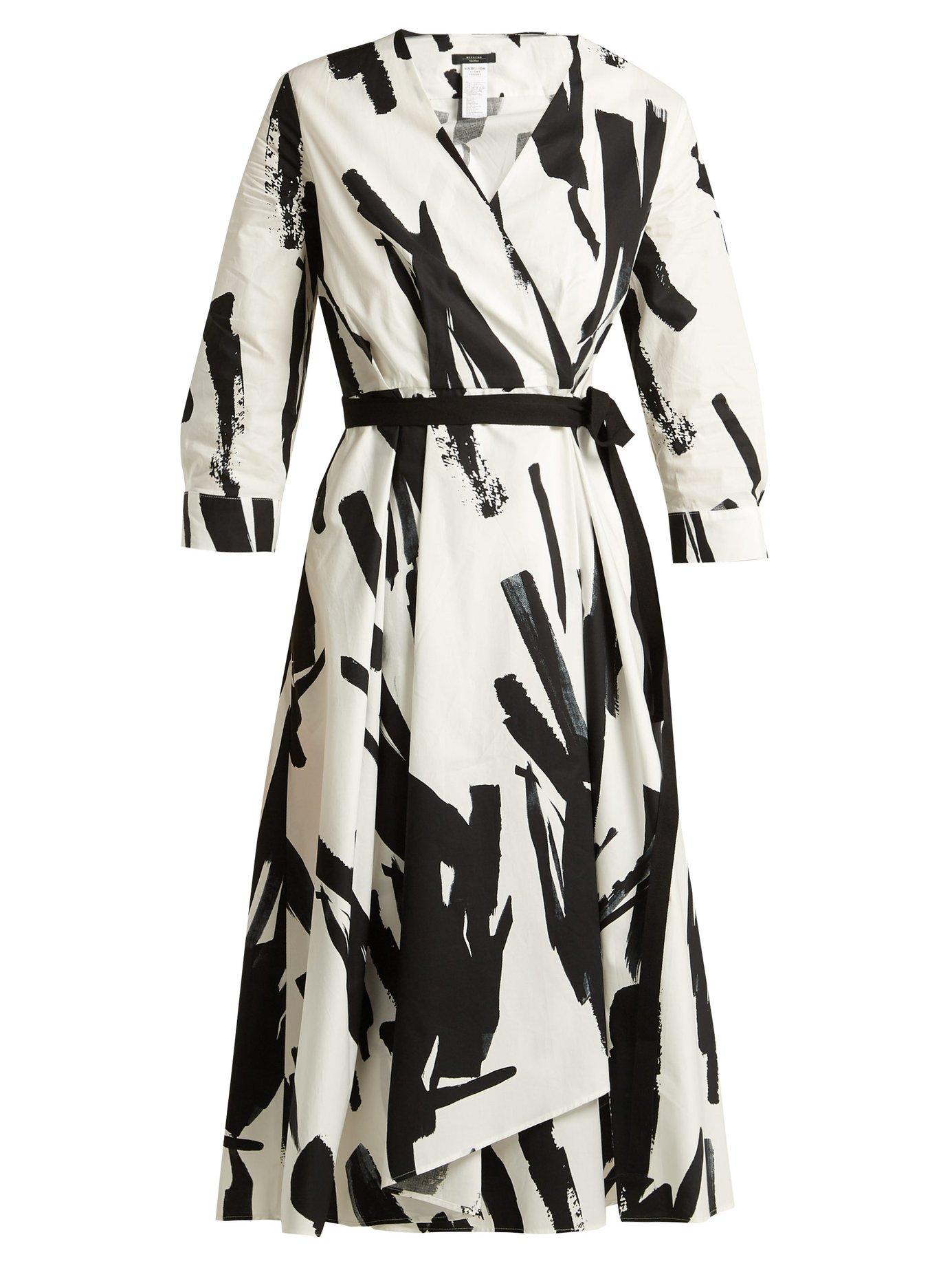 max mara black and white dress