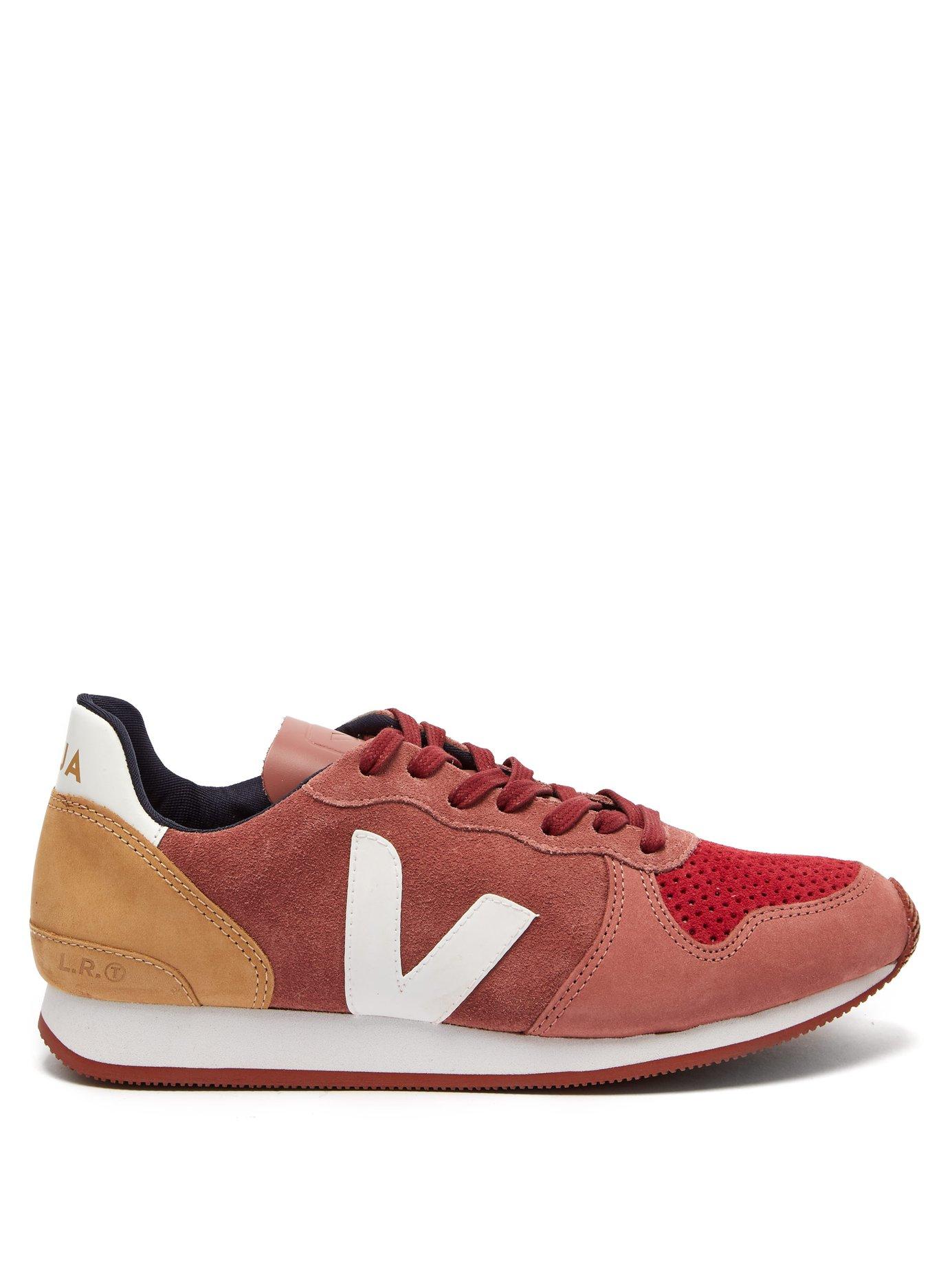 Veja Holiday Suede Low-top Trainers In Red Multi | ModeSens