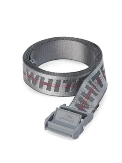 Shop Off-white Classic Logo Industrial Belt In Silver