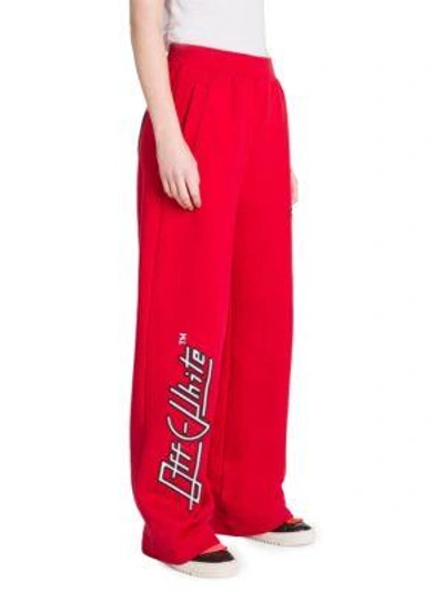 Shop Off-white Jockey Square Sweat Pants In Red White
