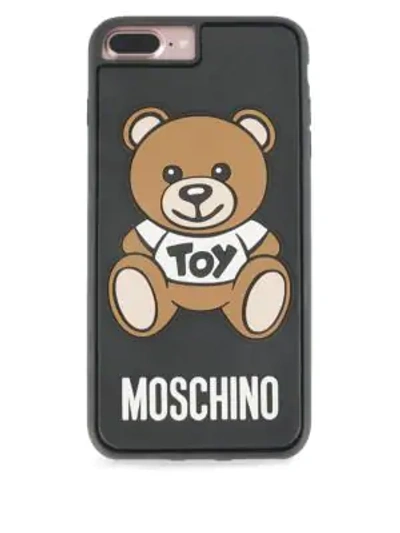 Shop Moschino Toy Bear Iphone 8 Plus Case In Black Multi