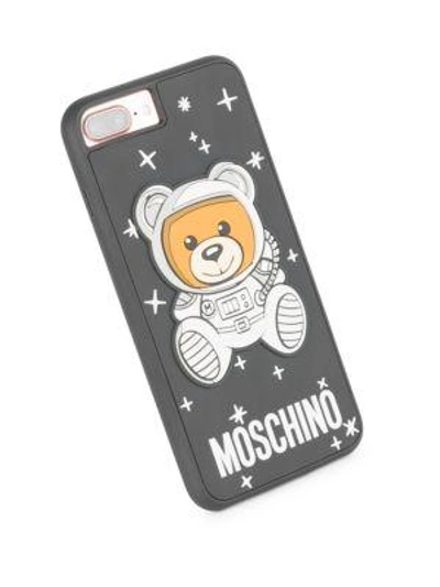 Shop Moschino Black Astro Bear Iphone 8 Case In Black Multi