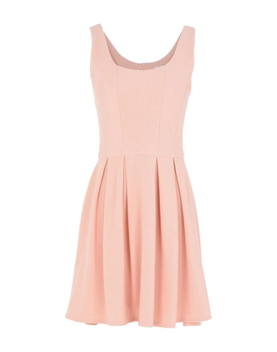 Shop Adorée Short Dress In Salmon Pink