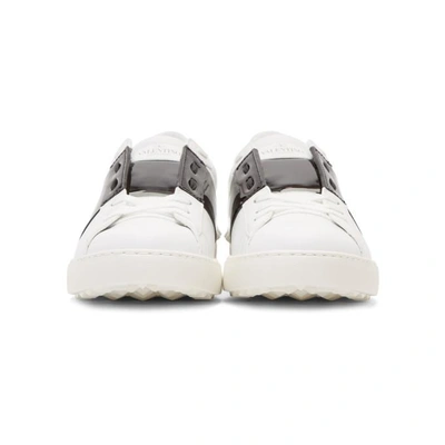 Shop Valentino White  Garavani Rockstud Untitled Sneakers In A01 White