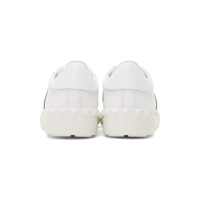 Shop Valentino White  Garavani Rockstud Untitled Sneakers In A01 White