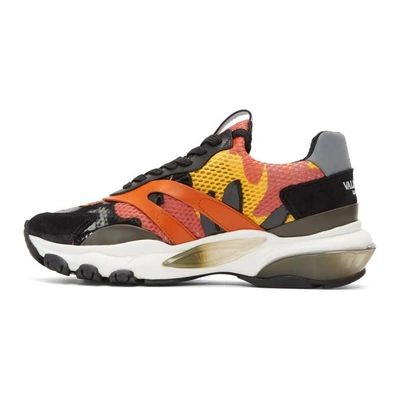 Shop Valentino Orange  Garavani Camo Bounce Runner Sneakers In Fn4 Orange