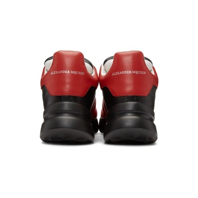 Shop Alexander Mcqueen Black And Red Oversized Runner Sneakers In 1037bkredwh