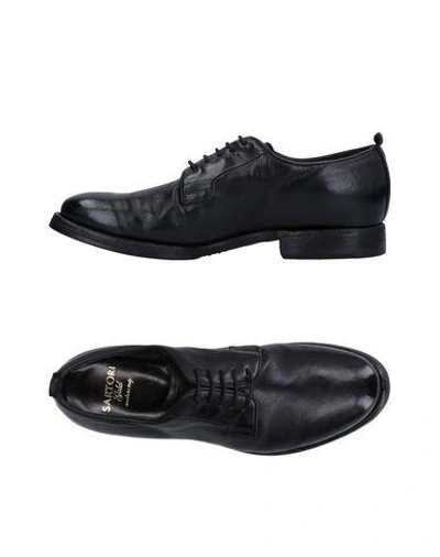 Shop Sartori Gold Lace-up Shoes In Black