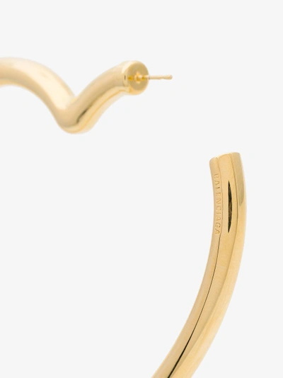 Shop Balenciaga Herzförmiger Ohrring In Metallic
