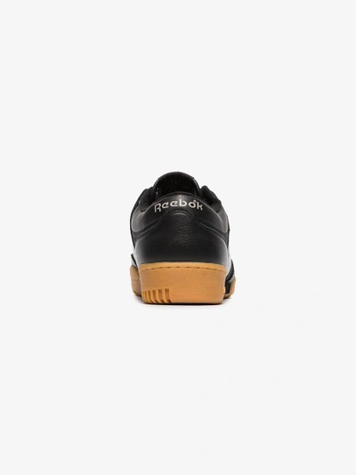 Shop Reebok Black Workout 85 Txt Leather Sneakers