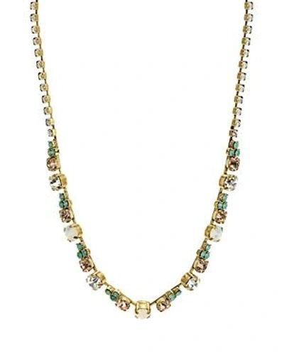 Shop Sorrelli Faceted Glass Stations Necklace, 15 In Multi/gold