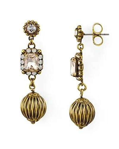 Shop Sorrelli Cluster & Sphere Linear Drop Earrings In Multi/gold