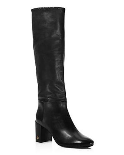 Shop Tory Burch Women's Brooke Slouchy Leather Tall Boots In Perfect Black