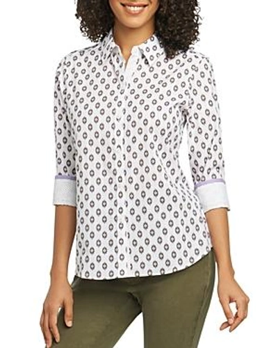 Shop Foxcroft Ava Ikat Wrinkle-free Shirt In Multi