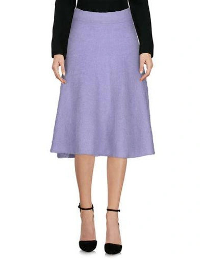 Shop Jucca Knee Length Skirt In Lilac