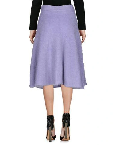 Shop Jucca Knee Length Skirt In Lilac