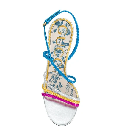 Shop Gucci Multicolor Braided Sandals