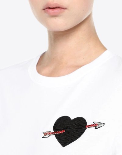 Shop Valentino Love Story T-shirt In White