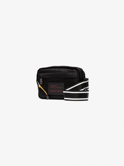 Shop Givenchy Black, White And Red Logo Contrast Trim Bum Bag