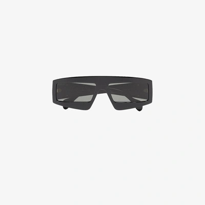 Shop Gucci Eyewear Sonnenbrille Mit Eckigen Gläsern In Black