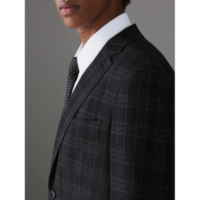 Shop Burberry Soho Fit Check Wool Suit In Black