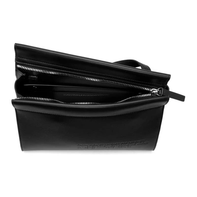 Shop Calvin Klein 205w39nyc Black Top Zip Cross Body Bag In 001 Black