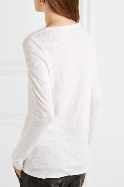 Shop Atm Anthony Thomas Melillo Slub Cotton-jersey Top In White