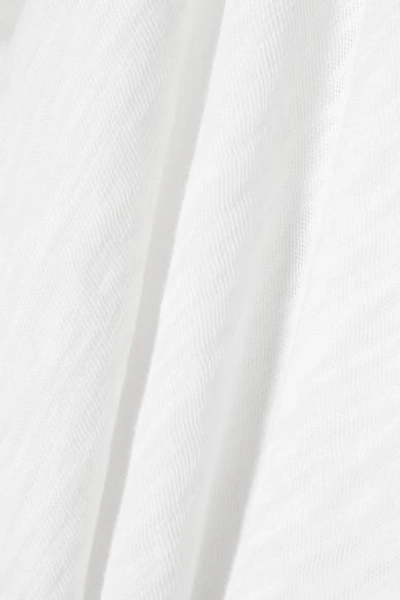 Shop Atm Anthony Thomas Melillo Slub Cotton-jersey Top In White