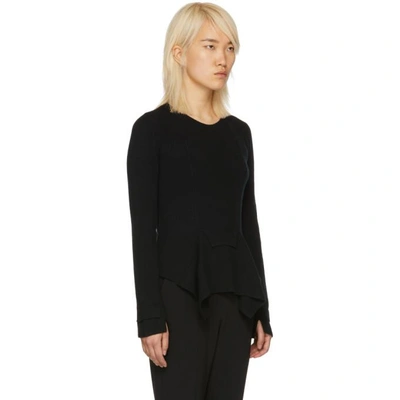 Shop Stella Mccartney Black Knit Front Flare Sweater In 1000 Black