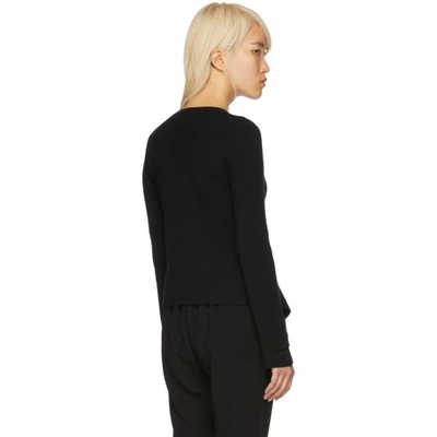 Shop Stella Mccartney Black Knit Front Flare Sweater In 1000 Black