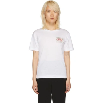 Shop Stella Mccartney White Stella Tag T-shirt In 9000 Pure W