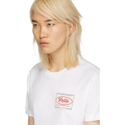 Shop Stella Mccartney White Stella Tag T-shirt In 9000 Pure W