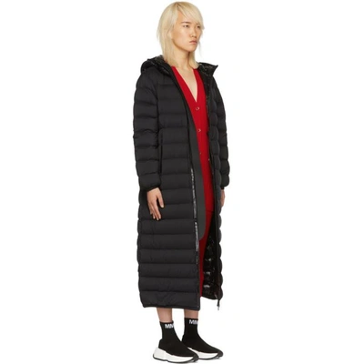 Shop Moncler Black Down Grue Coat In 999 Black