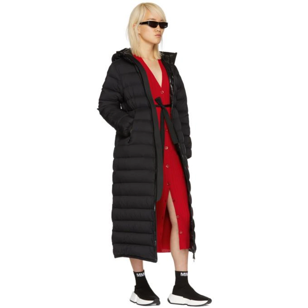 Moncler Black Down Grue Long Coat ModeSens