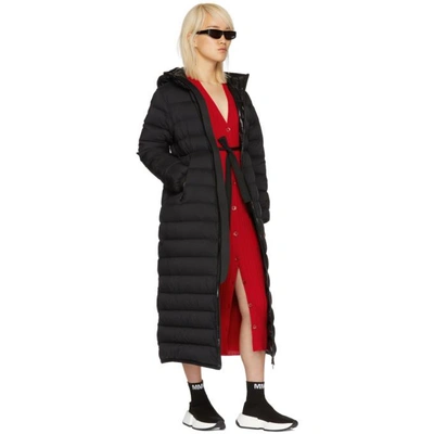 Shop Moncler Black Down Grue Coat In 999 Black