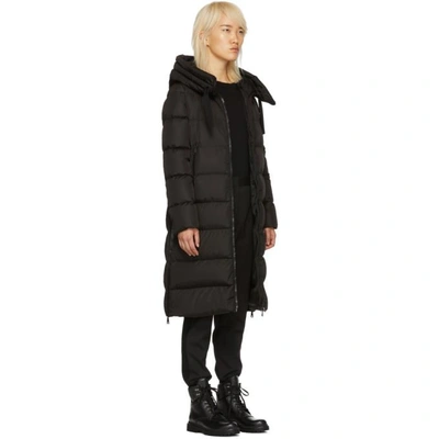 Shop Moncler Black Down Garrot Coat In 999 Black