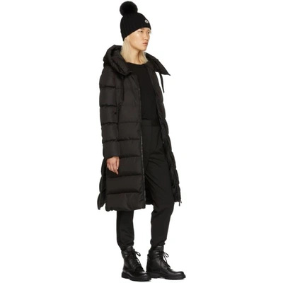 Shop Moncler Black Down Garrot Coat In 999 Black