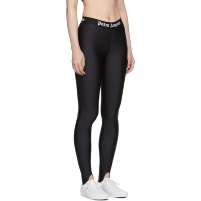 Shop Palm Angels Black Sport Leggings In 1000 Black