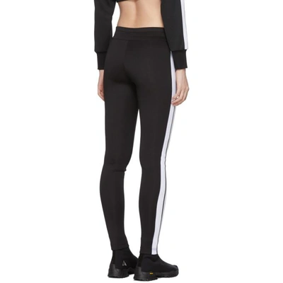Shop Palm Angels Black And White Track Leggings In 1001 Blk/wh