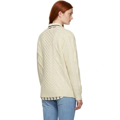 Shop 3.1 Phillip Lim / フィリップ リム 3.1 Phillip Lim Off-white Aran Cable Cardigan In Iv122 Ivory