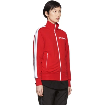 Shop Palm Angels Red And White Classic Track Jacket In 2001 Red