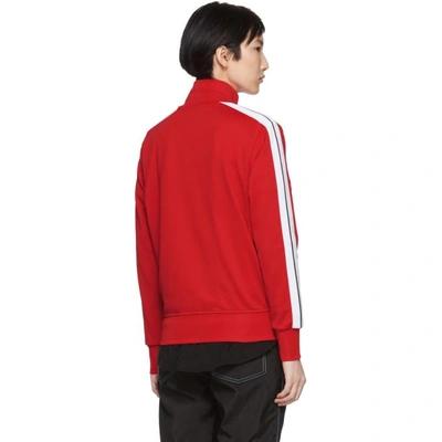 Shop Palm Angels Red And White Classic Track Jacket In 2001 Red