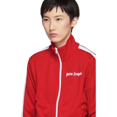 Shop Palm Angels Red And White Classic Track Jacket In 2001 Red