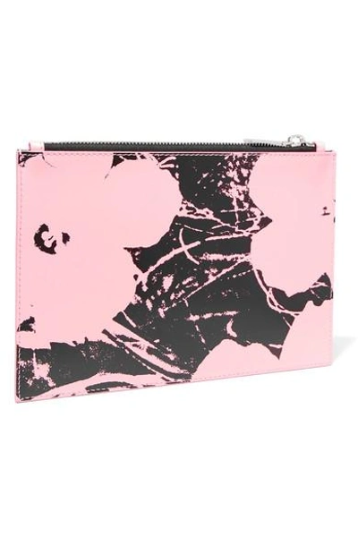 Shop Calvin Klein 205w39nyc + Andy Warhol Foundation Printed Leather Pouch In Pink