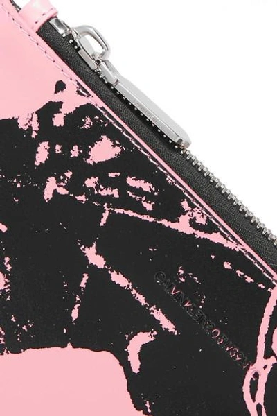 Shop Calvin Klein 205w39nyc + Andy Warhol Foundation Printed Leather Pouch In Pink