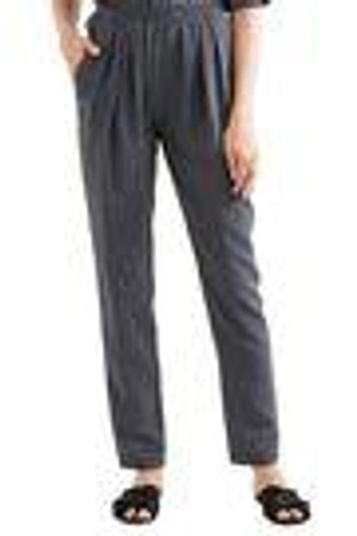 Shop Stella Mccartney Woman Christine Printed Silk Crepe De Chine Track Pants Navy