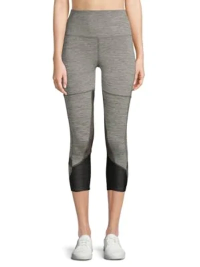 Shop Electric Yoga Biker Chick Capri Leggings In Heather Grey