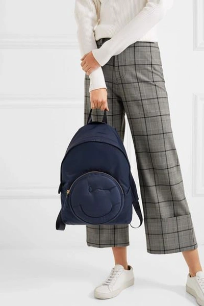 Shop Anya Hindmarch Chubby Wink Shell Backpack In Midnight Blue