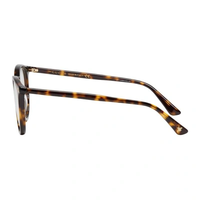 Shop Gucci Tortoiseshell Round Pantos Glasses In 002 Darkhav